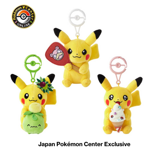 Pokemon Center Kagawa Limited Pikachu Set of 3 plush doll