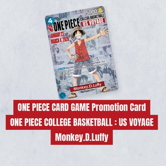 One Piece Monkey.D.Luffy US College Basketball Promo Card *SEALED*